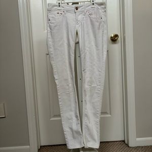 &Denim Size 27 Skinny Low Rise White Denim Jeans
